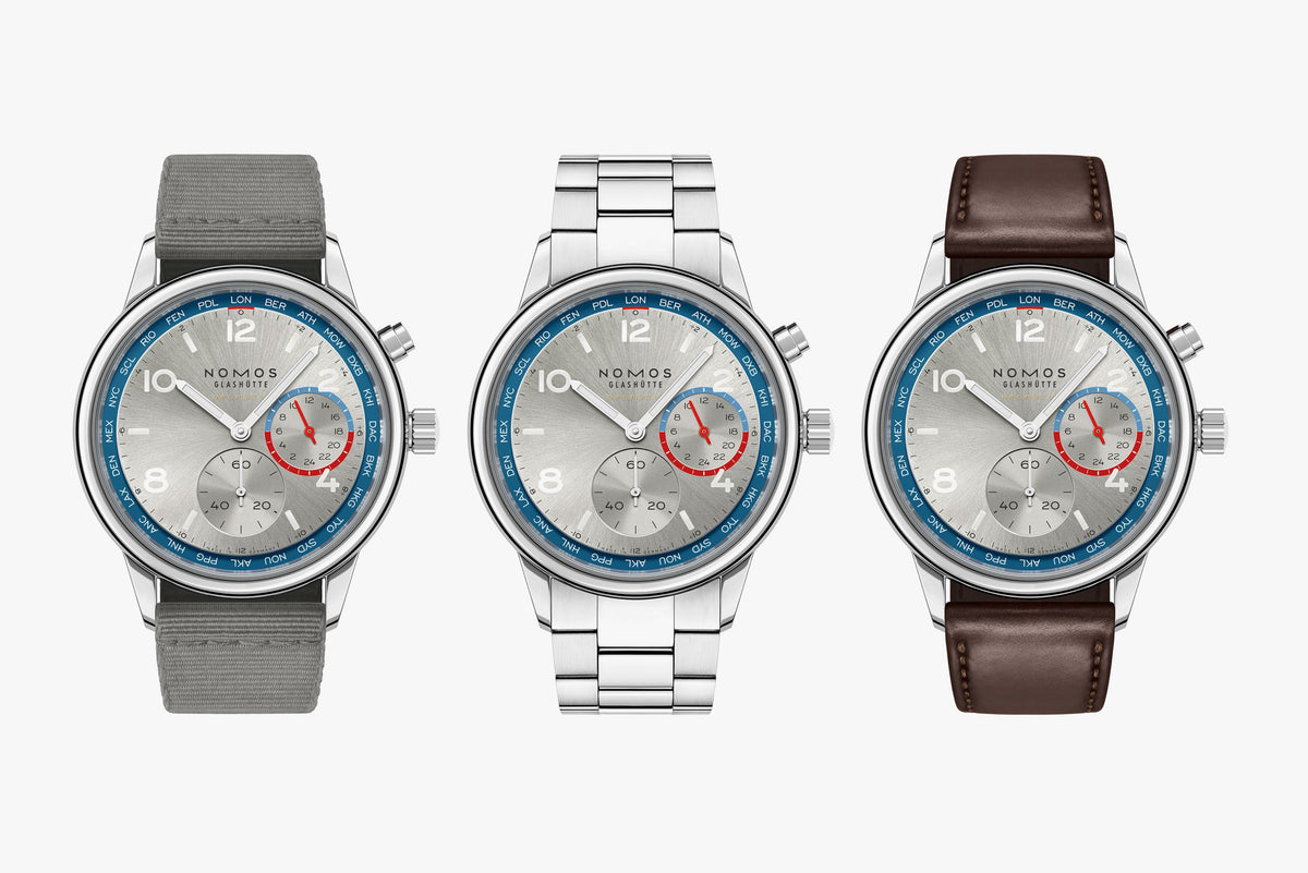 NOMOS Club Sport neomatik Worldtimer silver — ref. 791
