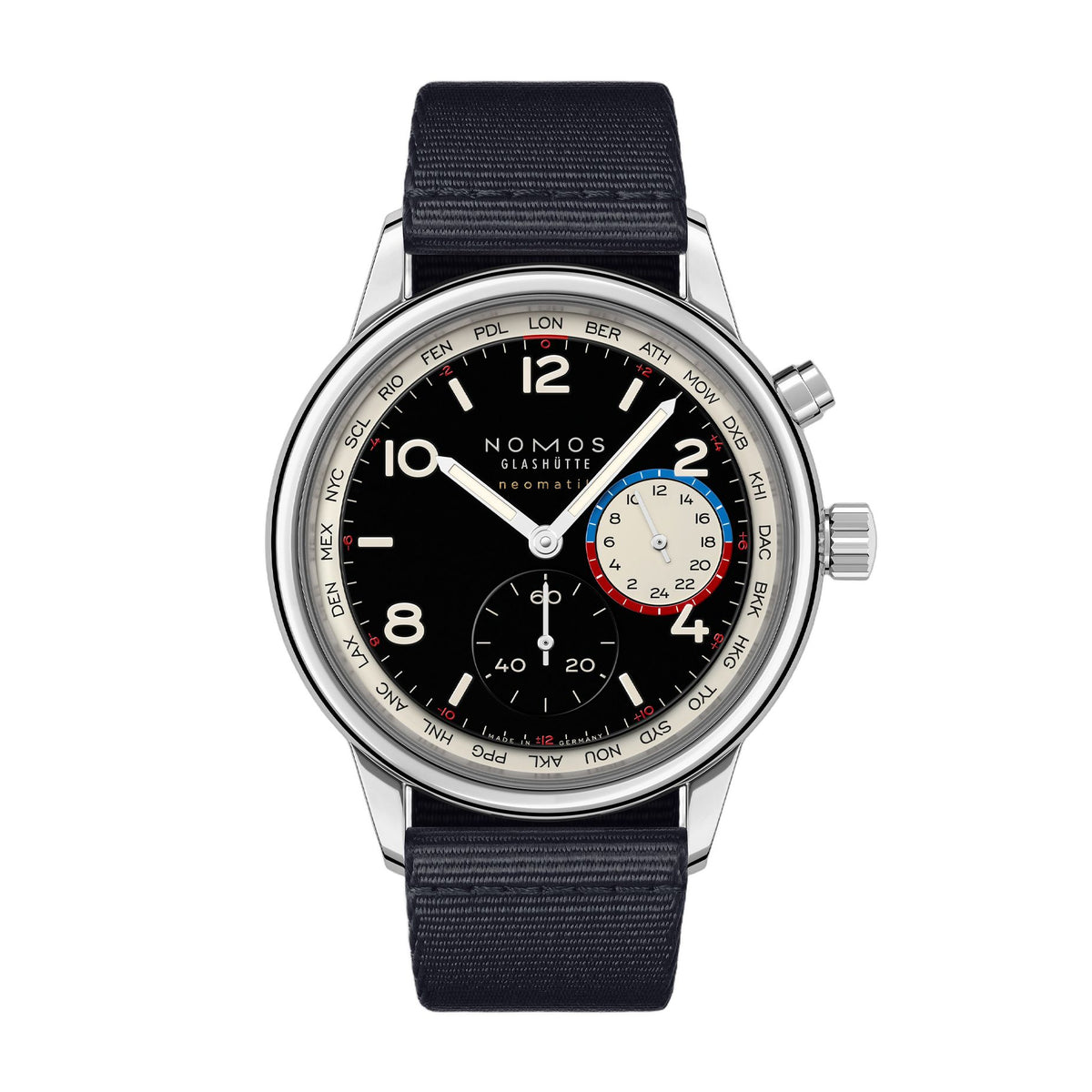 NOMOS Club Sport neomatik Worldtimer dark — ref. 793