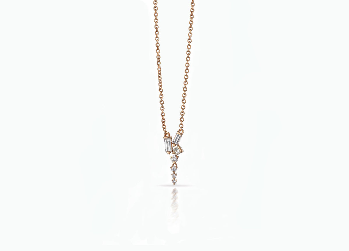 COSMIC SHORT DROP NECKLACE ROSE GOLD