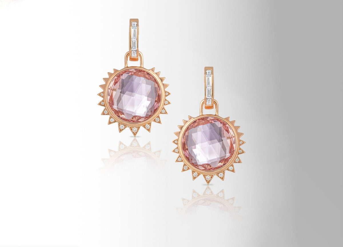 HUGGIE WITH MORGANITE EXTENSION