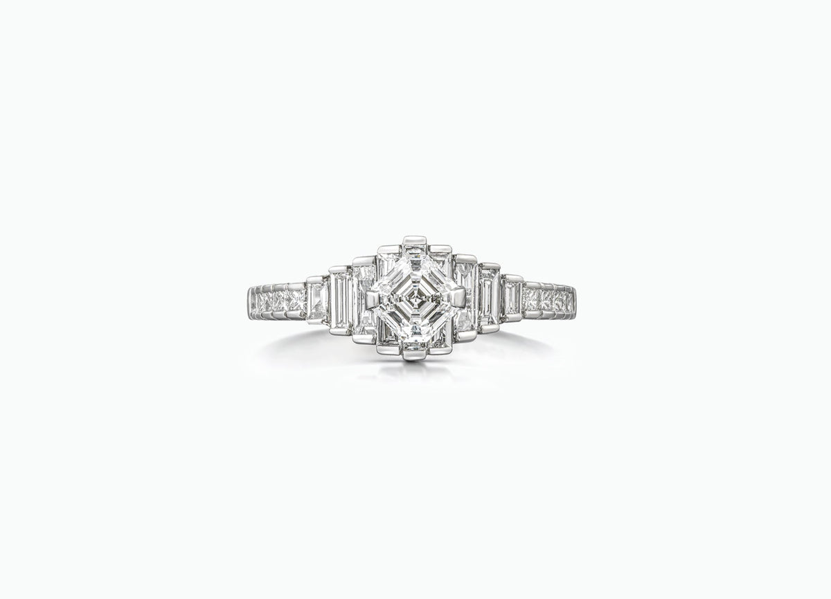 CHRYSLER PLATINUM DIAMOND ENGAGEMENT RING