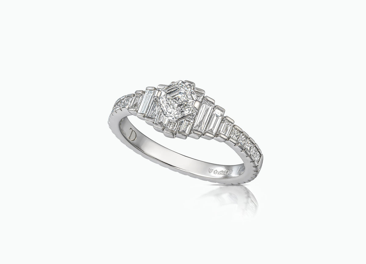 CHRYSLER PLATINUM DIAMOND ENGAGEMENT RING