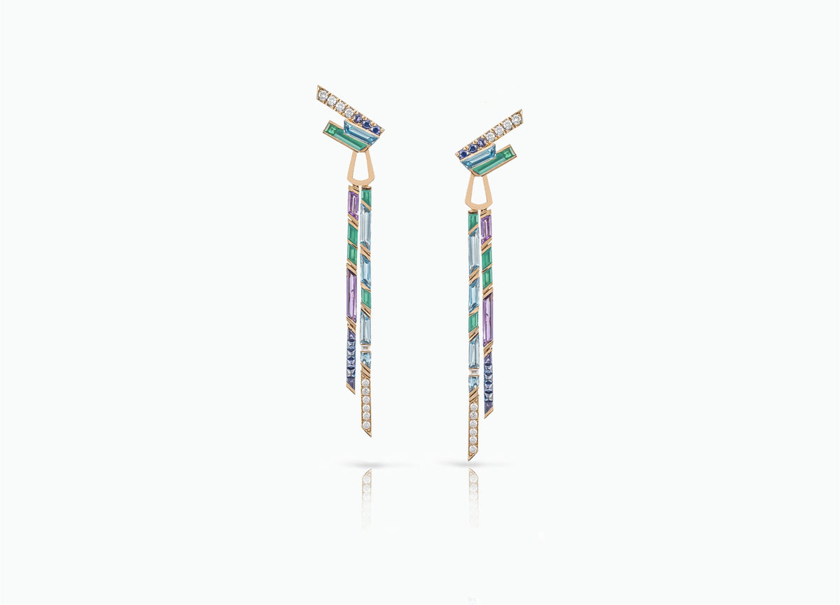 ELECTRIC NIGHT CASCADE MEDIUM DROP EARRINGS