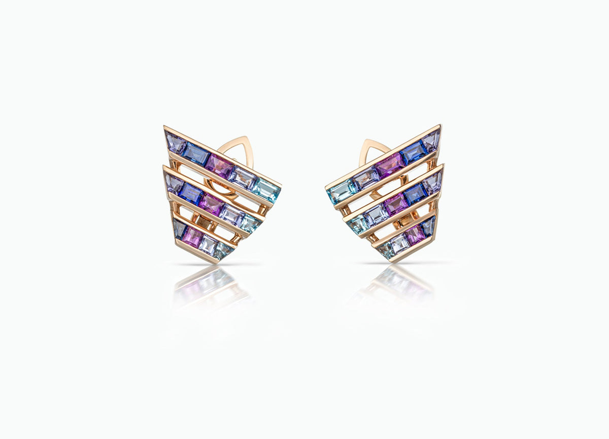 ELECTRIC NIGHT BLADE RUNNER SHORT EARRINGS