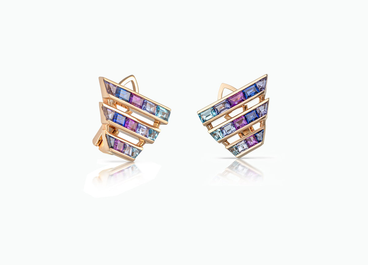 ELECTRIC NIGHT BLADE RUNNER SHORT EARRINGS