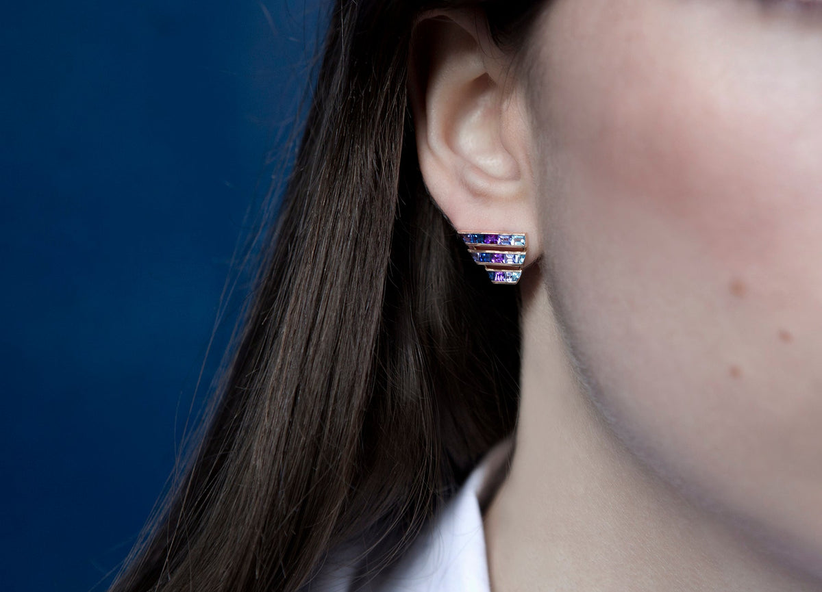 ELECTRIC NIGHT BLADE RUNNER SHORT EARRINGS