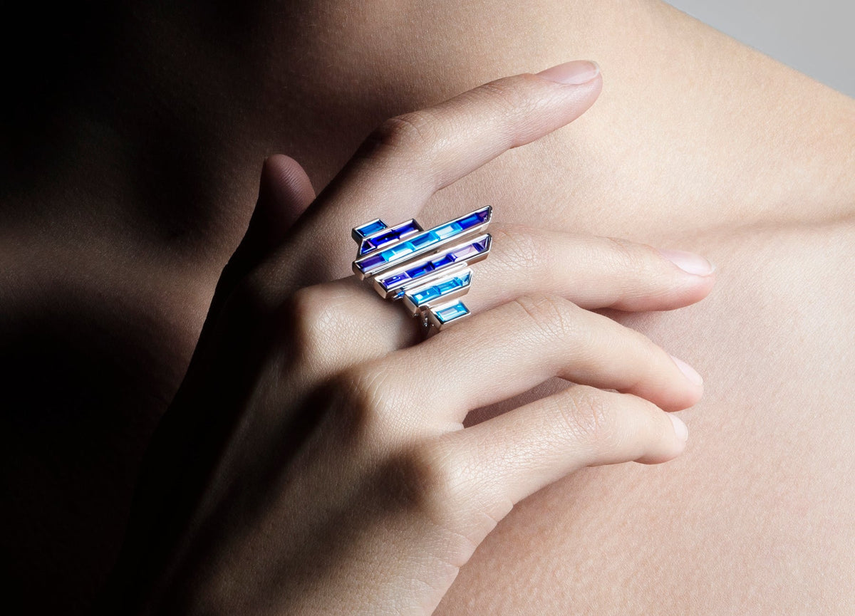 Electric Night Blue Blade Runner Ring
