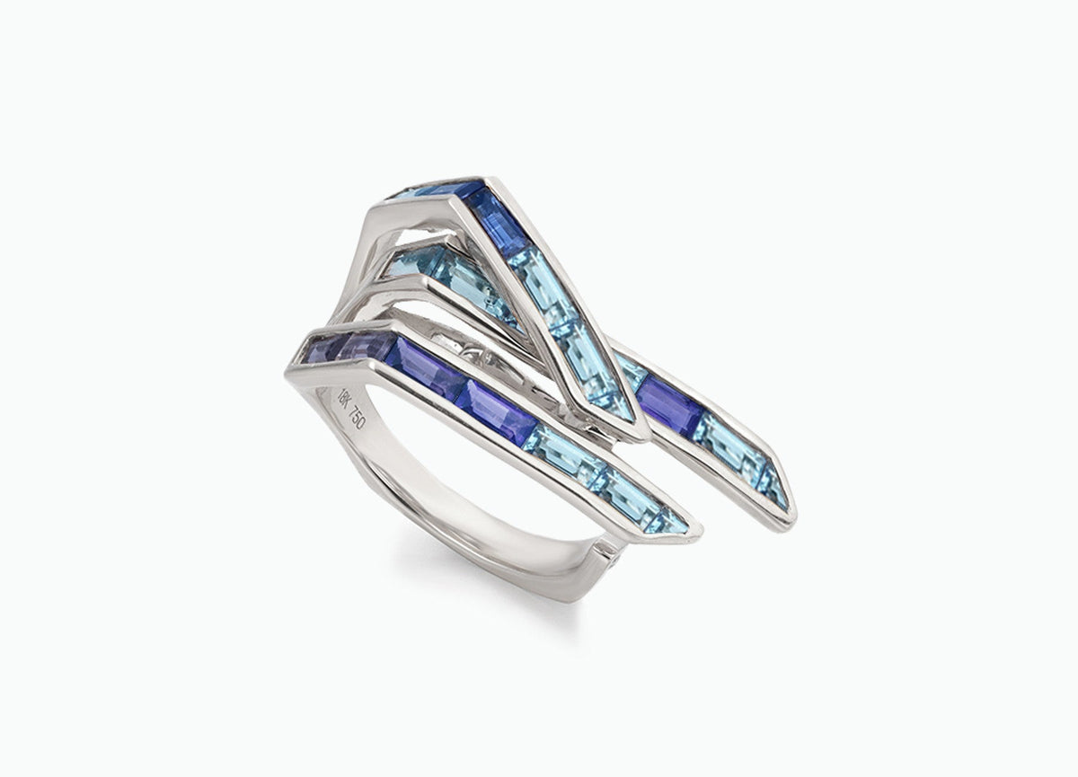 ELECTRIC NIGHT BLUE WING RING