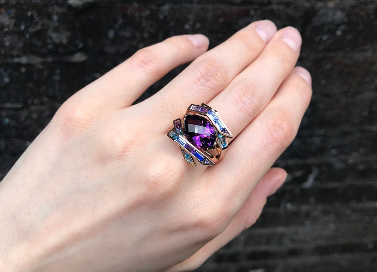 Electric Night Cocktail Ring