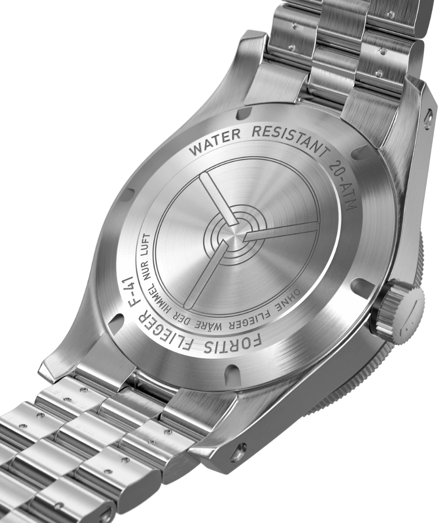FORTIS Flieger F-39 Black on Block Bracelet — manufacturer detail 1