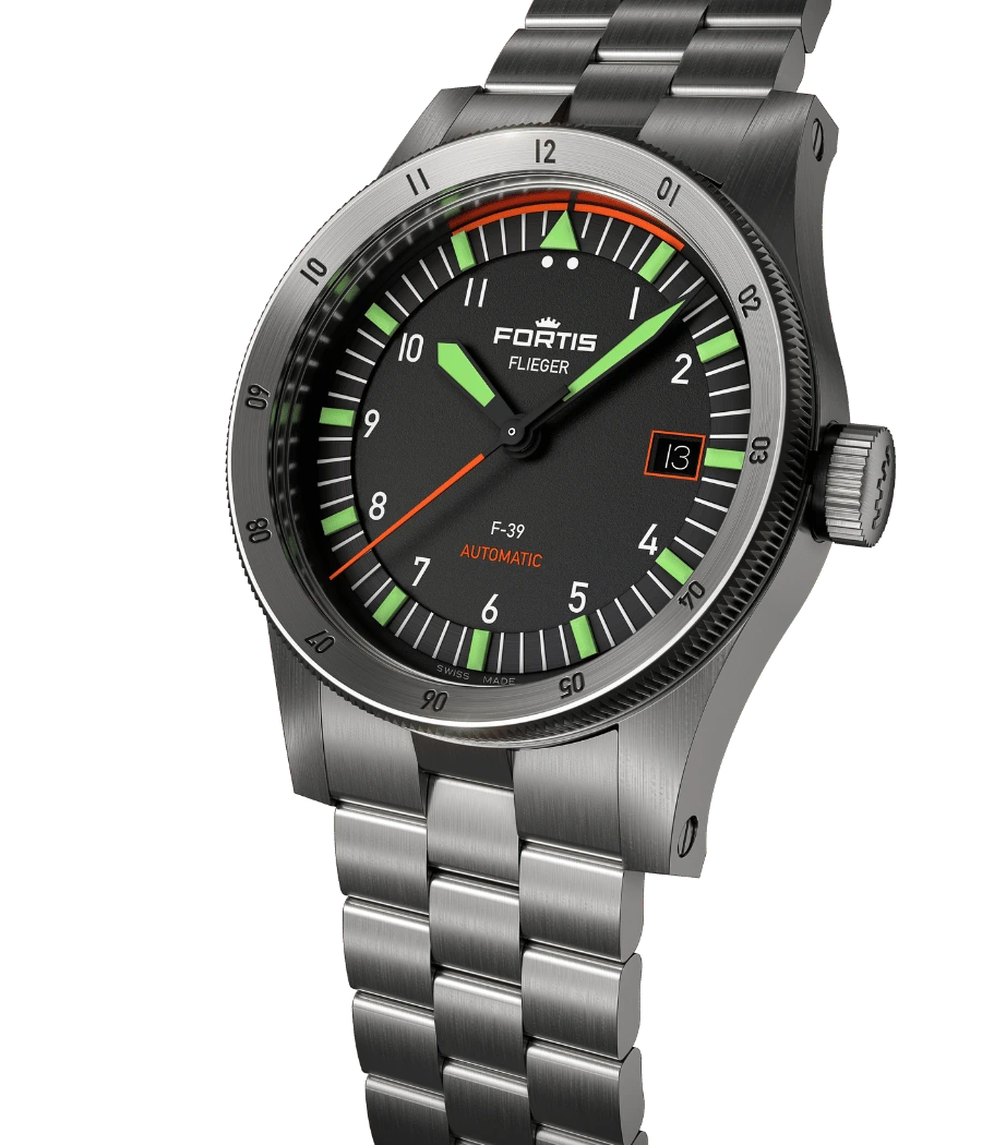 FORTIS Flieger F-39 Original on Block Bracelet — manufacturer detail 4