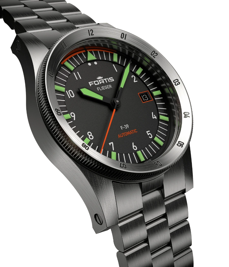 FORTIS Flieger F-39 Original on Block Bracelet — manufacturer detail 2