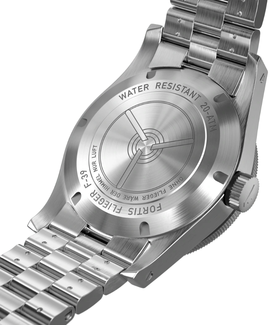 FORTIS Flieger F-39 Petrol on Block Bracelet — manufacturer detail 3