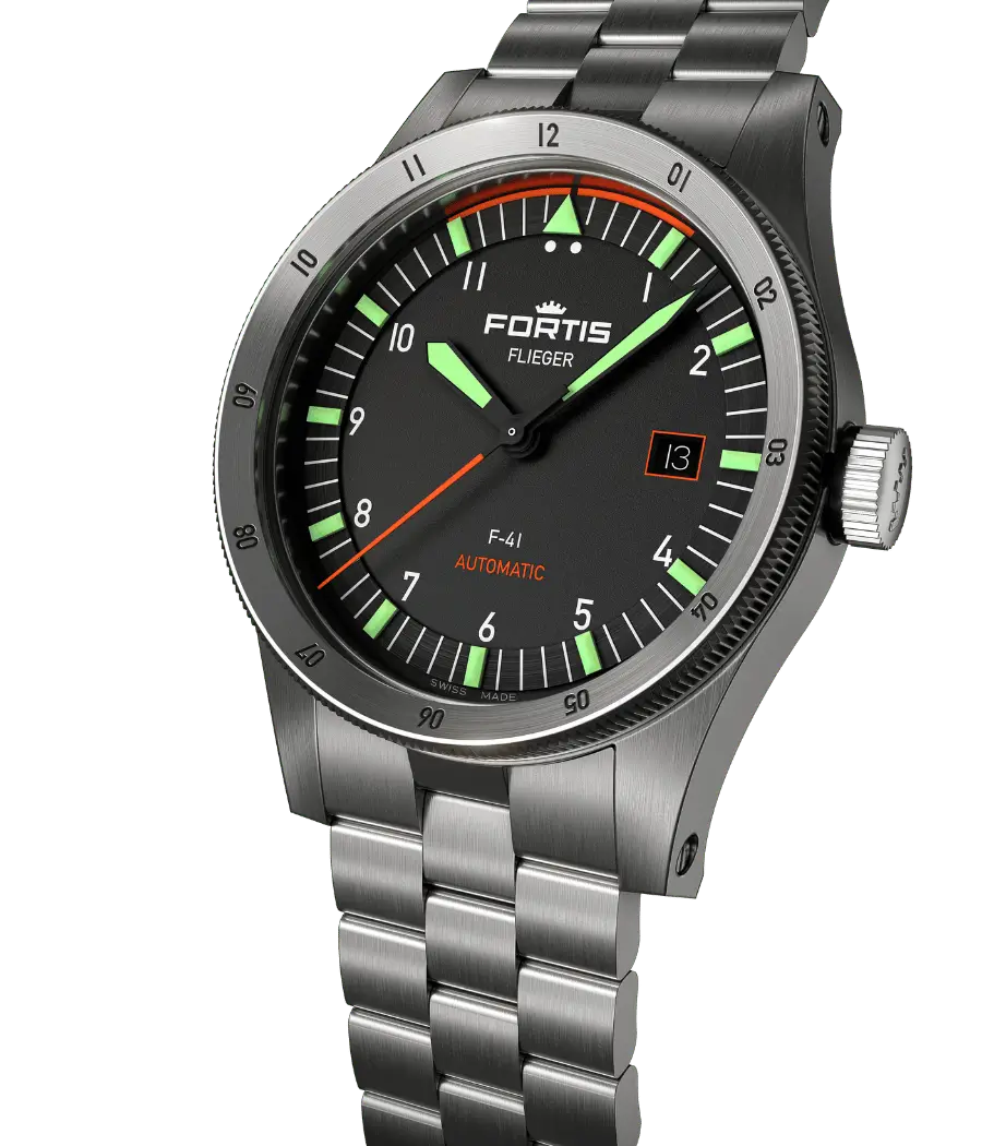 FORTIS Flieger F-41 Original on Block Bracelet — manufacturer detail 1
