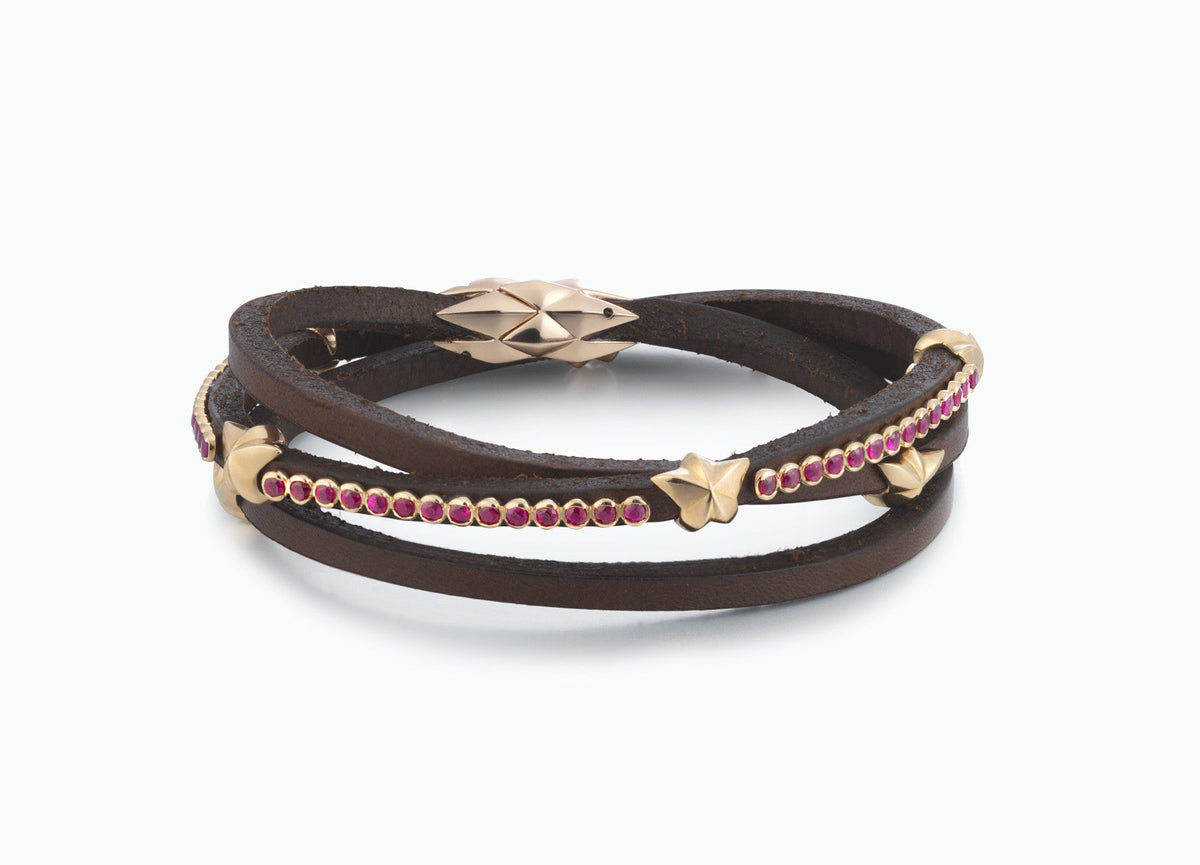 WRAP BRACELETS HERITAGE MAHOGANY TRIPLE WRAP