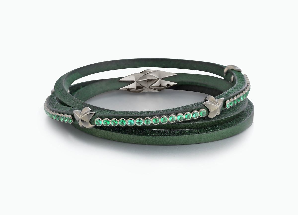 WRAP BRACELETS CITY RACING GREEN TRIPLE WRAP