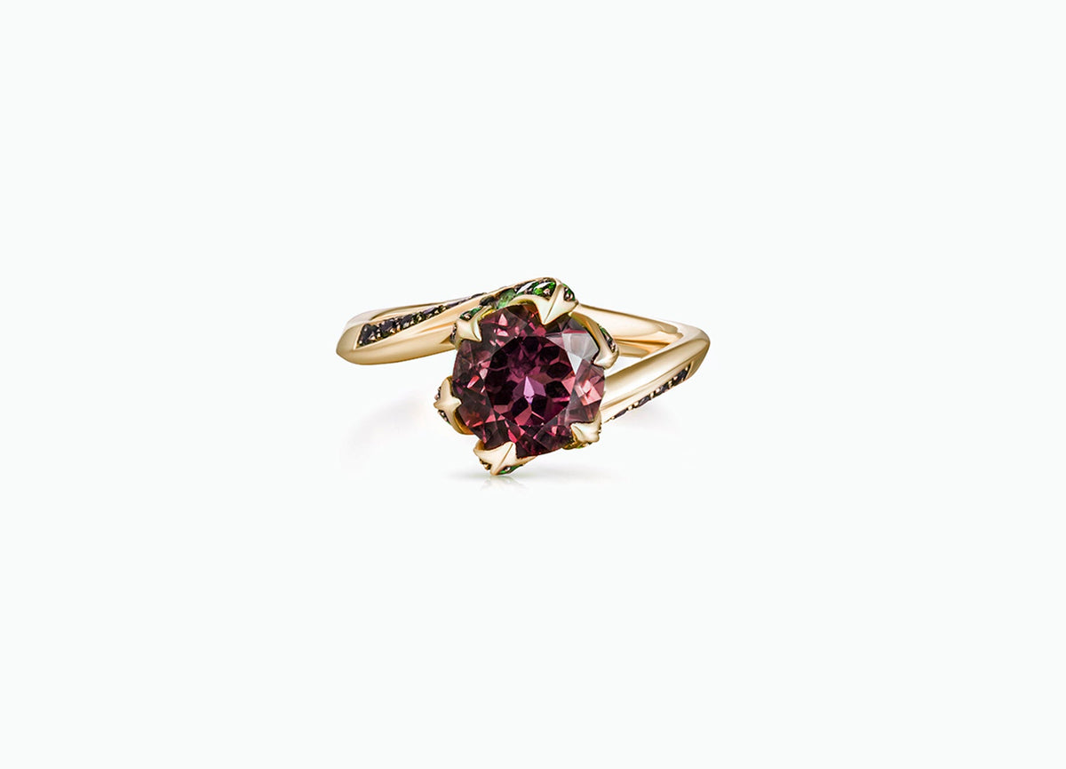 YELLOW GOLD LILY PAD RING