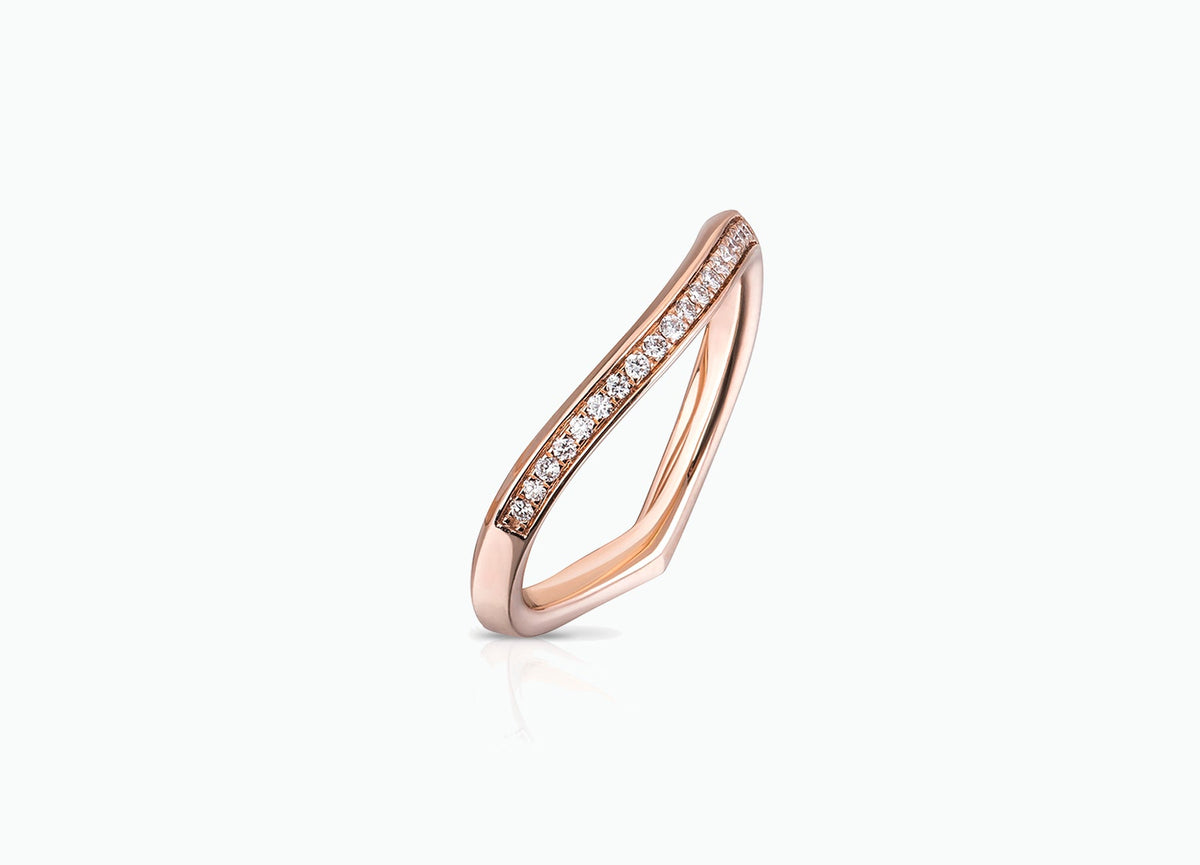 ROSE GOLD LILY PAD WEDDING BAND