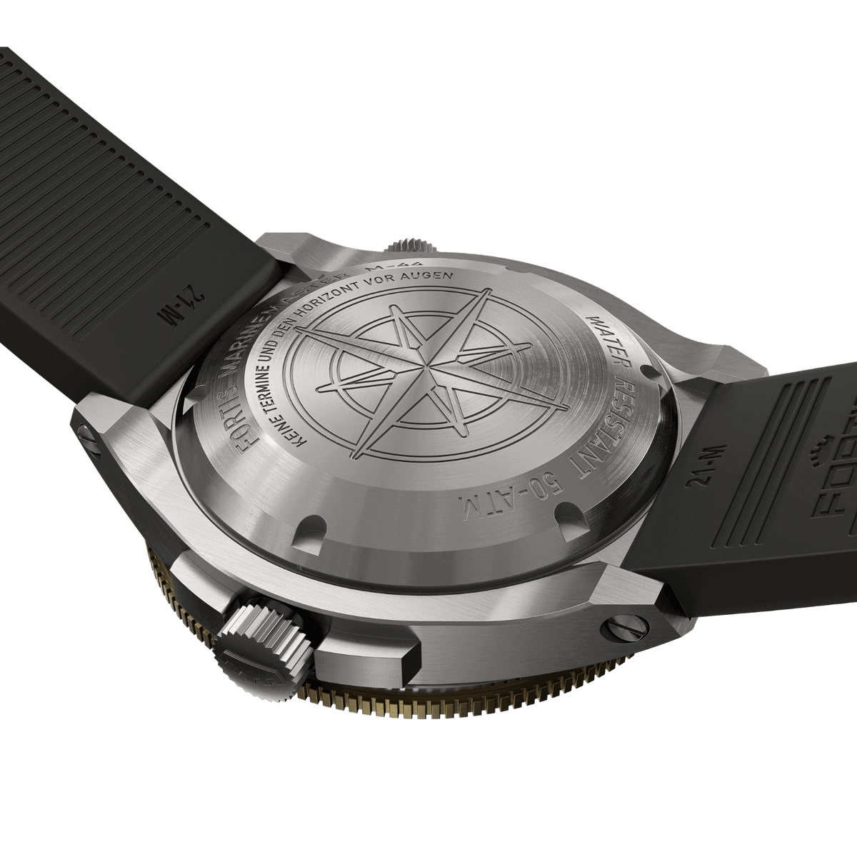 FORTIS Marinemaster M-44 Black Resin on Horizon Strap — manufacturer detail 1