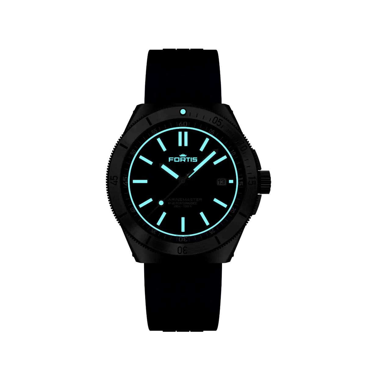 FORTIS Marinemaster M-40 Ocean Blue on Horizon Strap — manufacturer detail 1