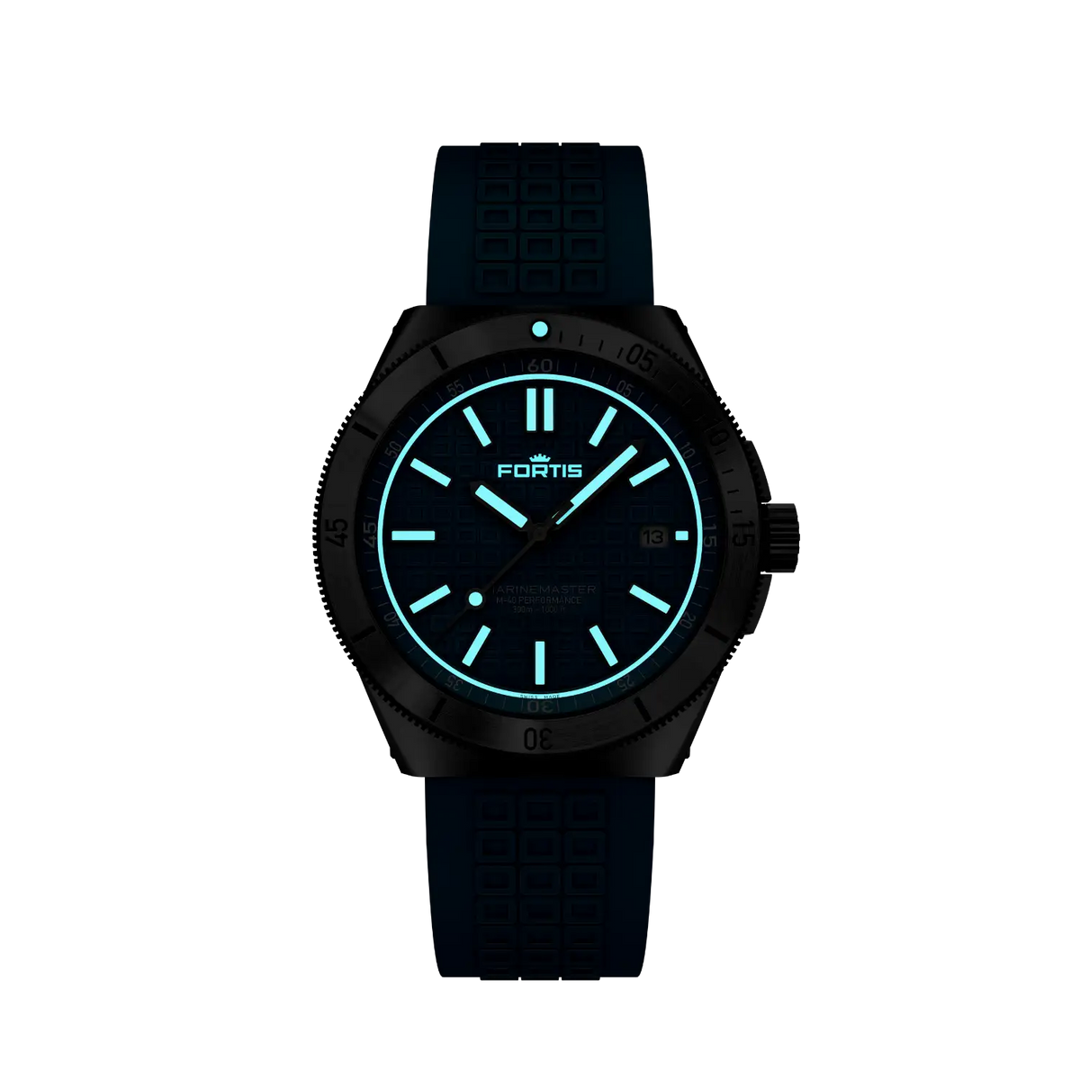 FORTIS Marinemaster M-40 Serenity Blue on Horizon Strap — manufacturer detail 1