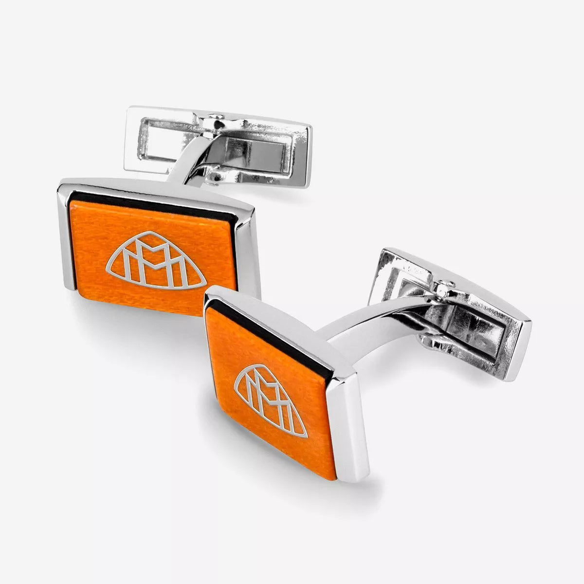 MAYBACH The Genius II Cufflinks with wood inlay orange