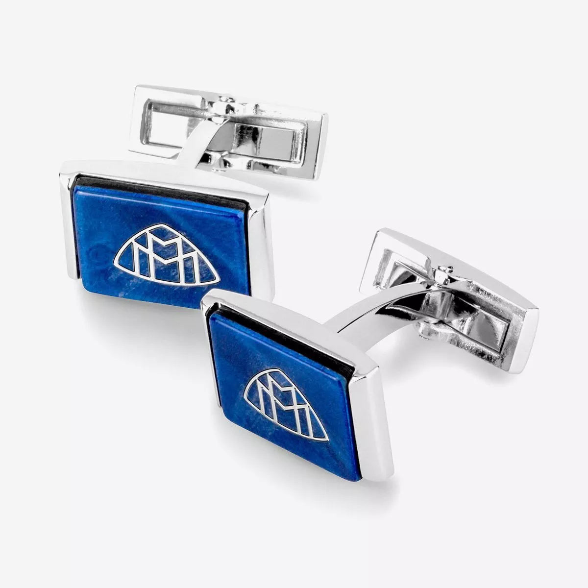 MAYBACH The Genius II Cufflinks with wood inlay yachtblue