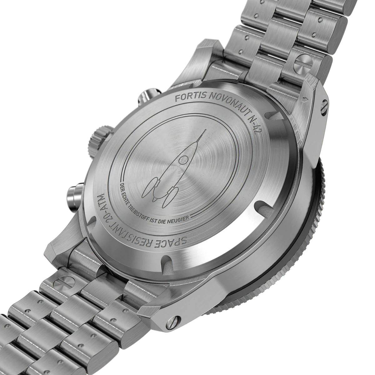 FORTIS Novonaut N-42 Legacy Edition on block bracelet