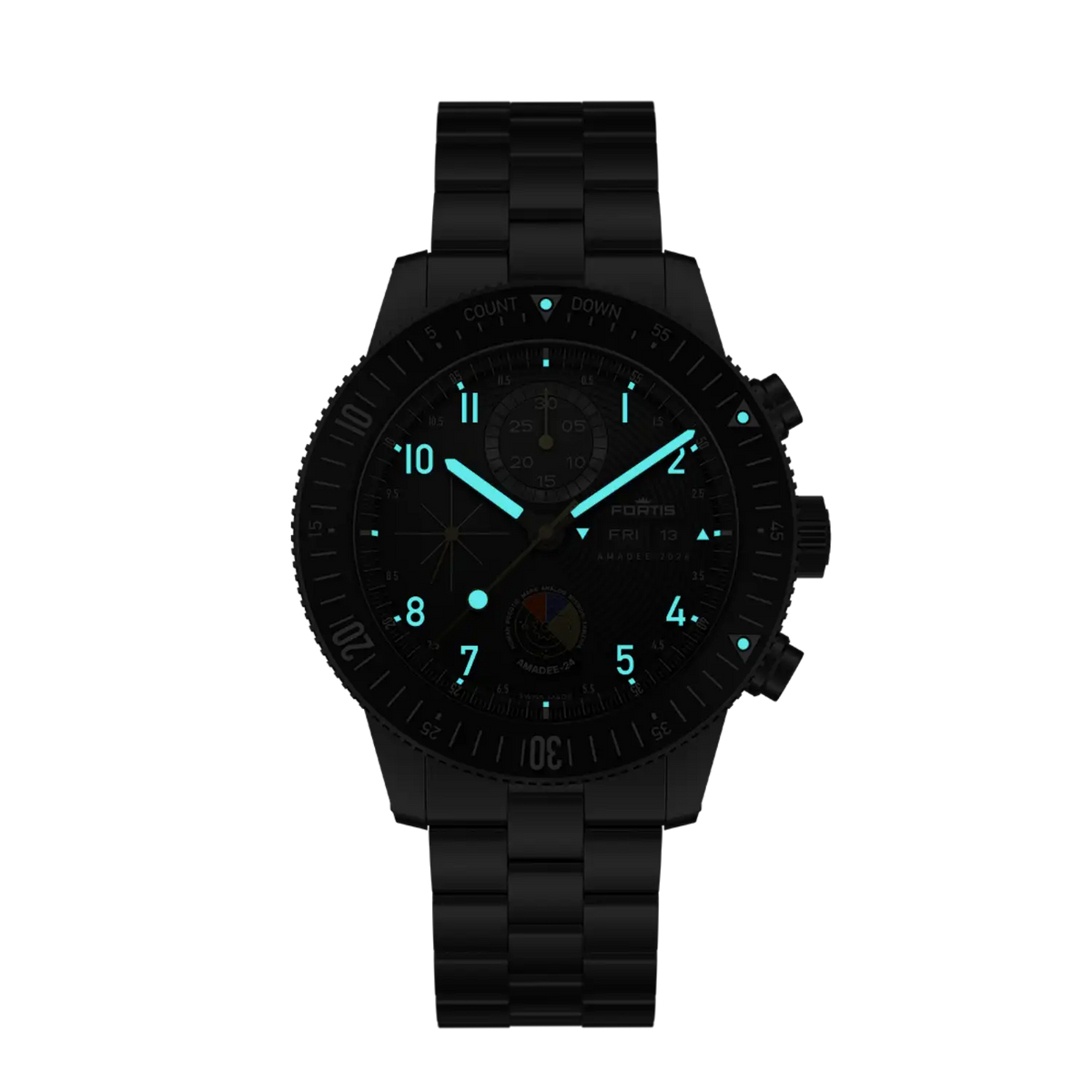 FORTIS Novonaut N-42 AMADEE-24 on Block Bracelet — manufacturer detail 1