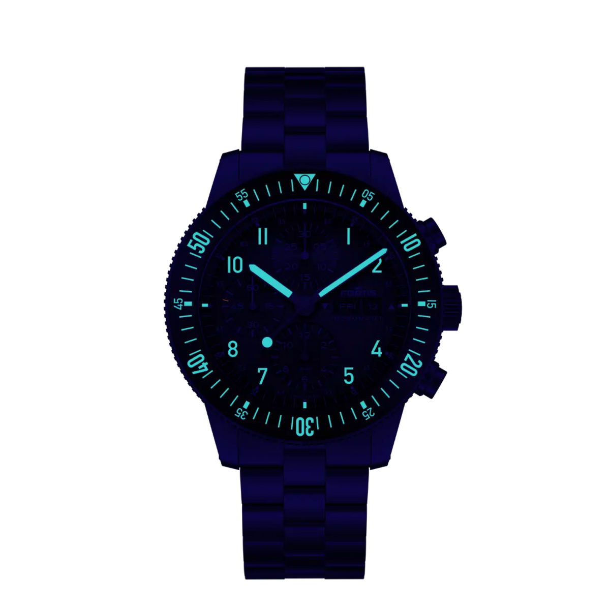 FORTIS Novonaut N-42 Titanium Legacy on Block Bracelet — manufacturer detail 2