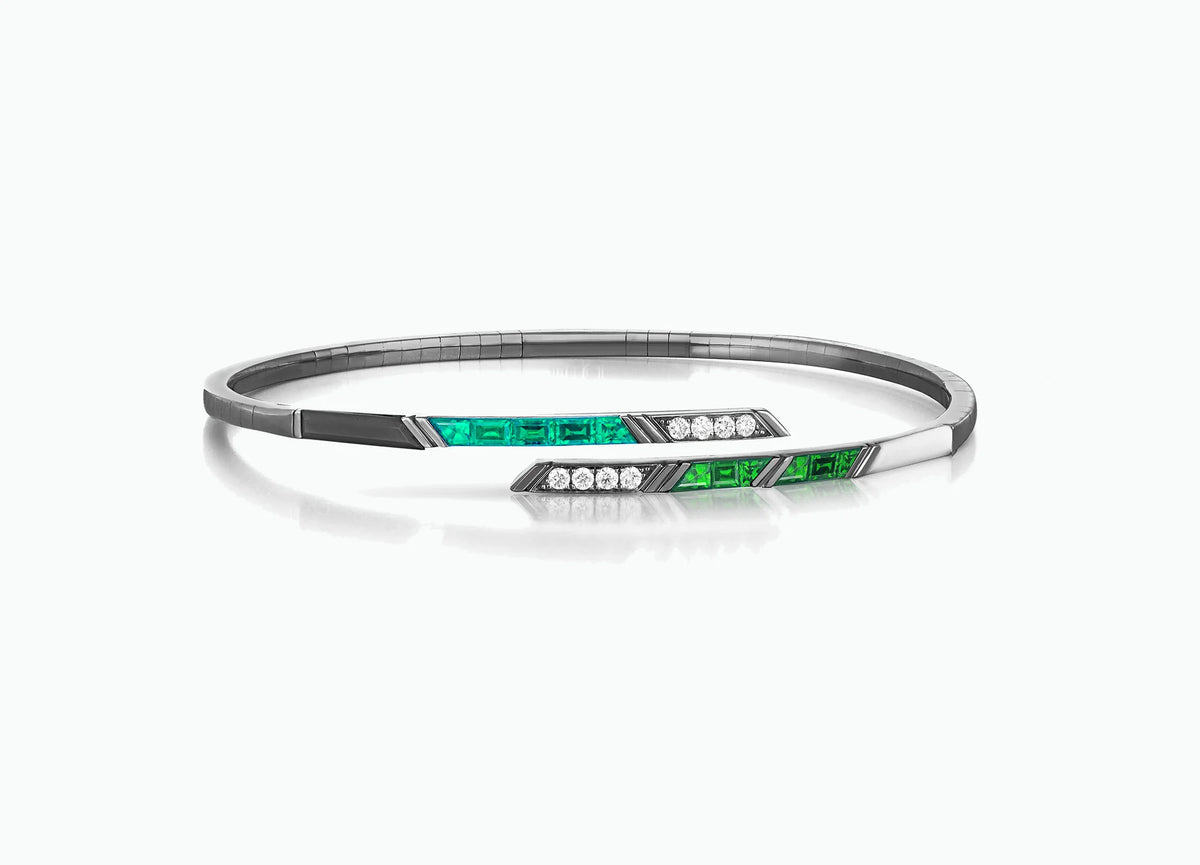 TOMASZ DONOCIK BLACK GOLD ART DECO BANGLE