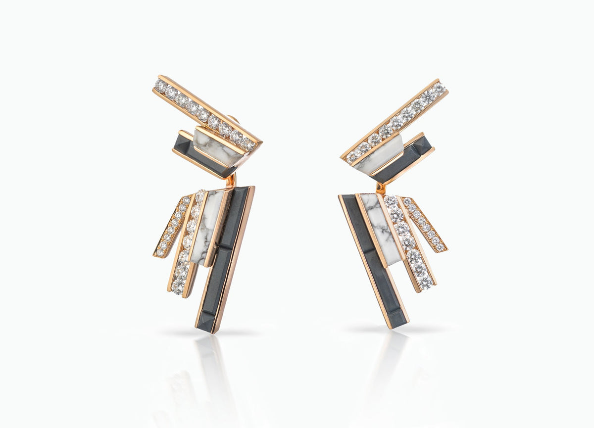 STELLAR DUSK STUD EARRINGS WITH EAR JACKETS