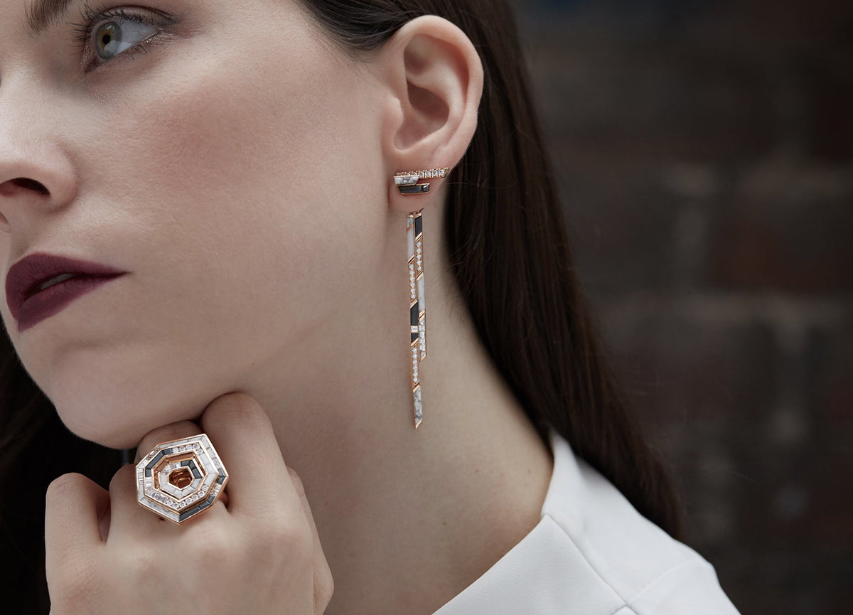 STELLAR DUSK SAND FALL EARRINGS