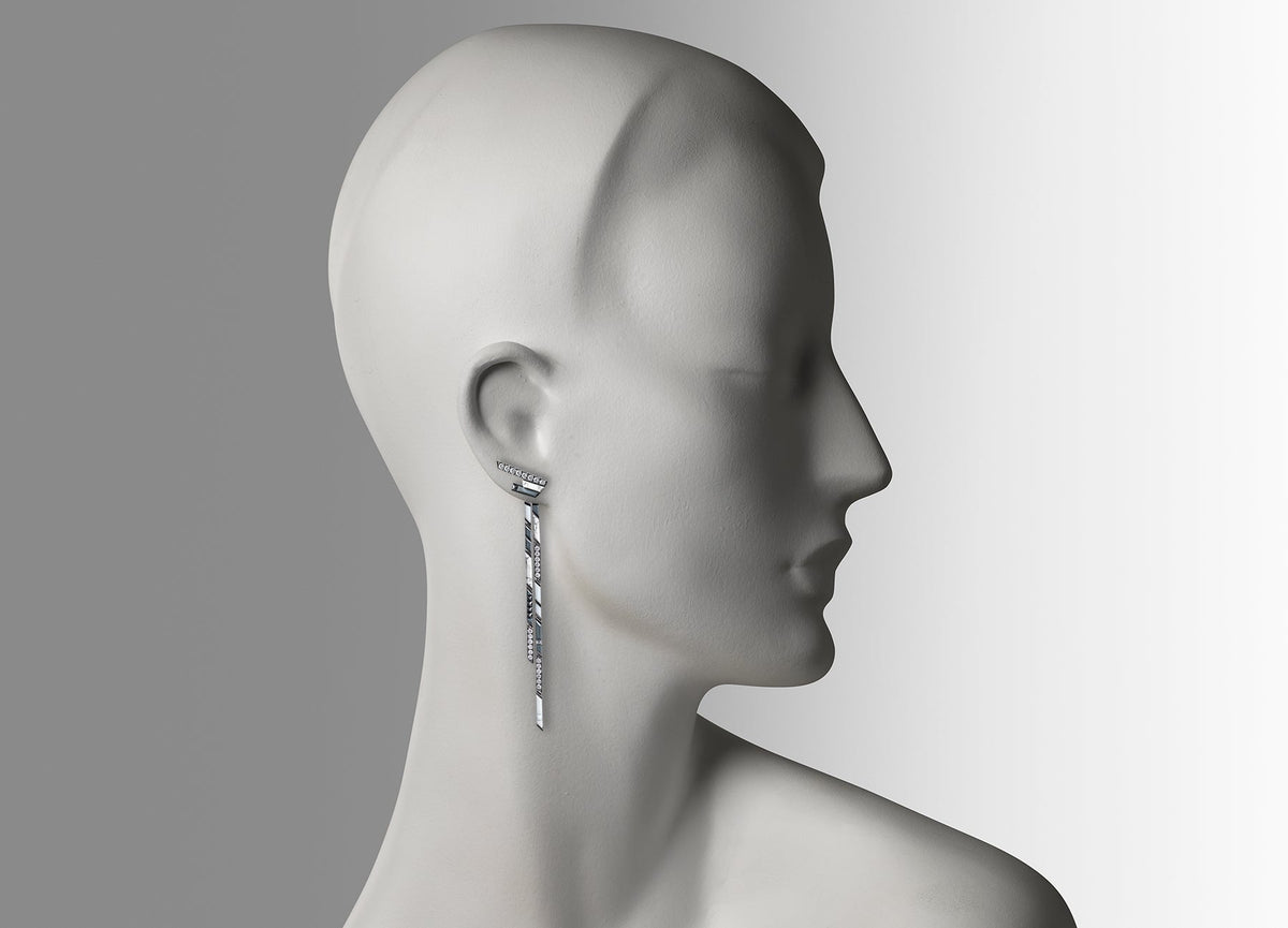 BLACK STELLAR FROST EARRINGS