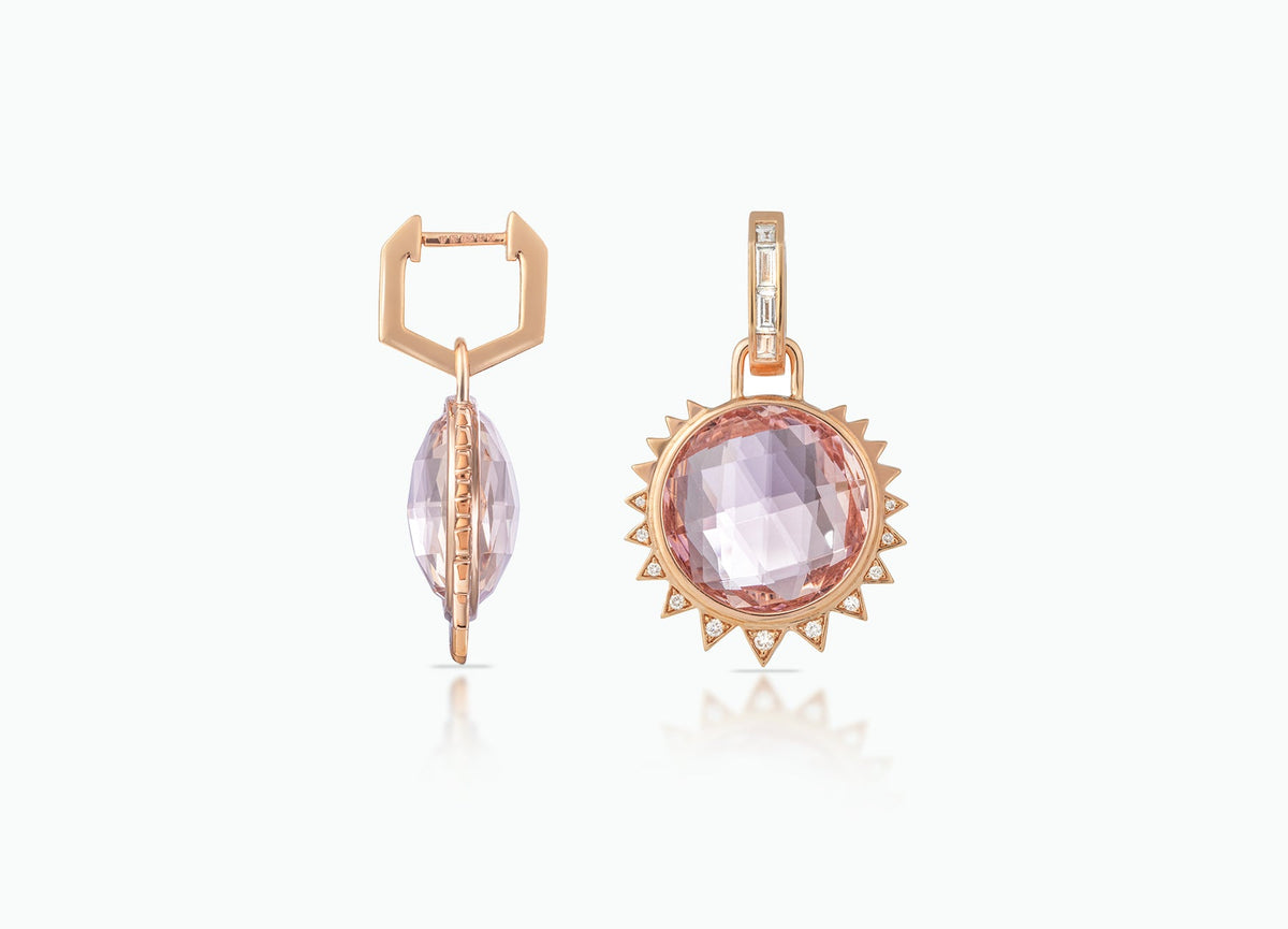HUGGIE WITH MORGANITE EXTENSION