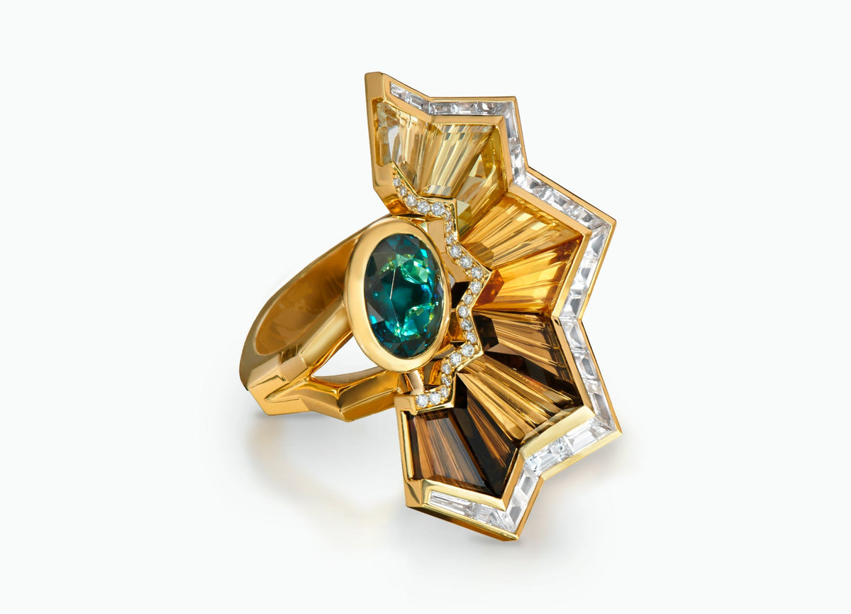 Pleat Tourmaline Ring