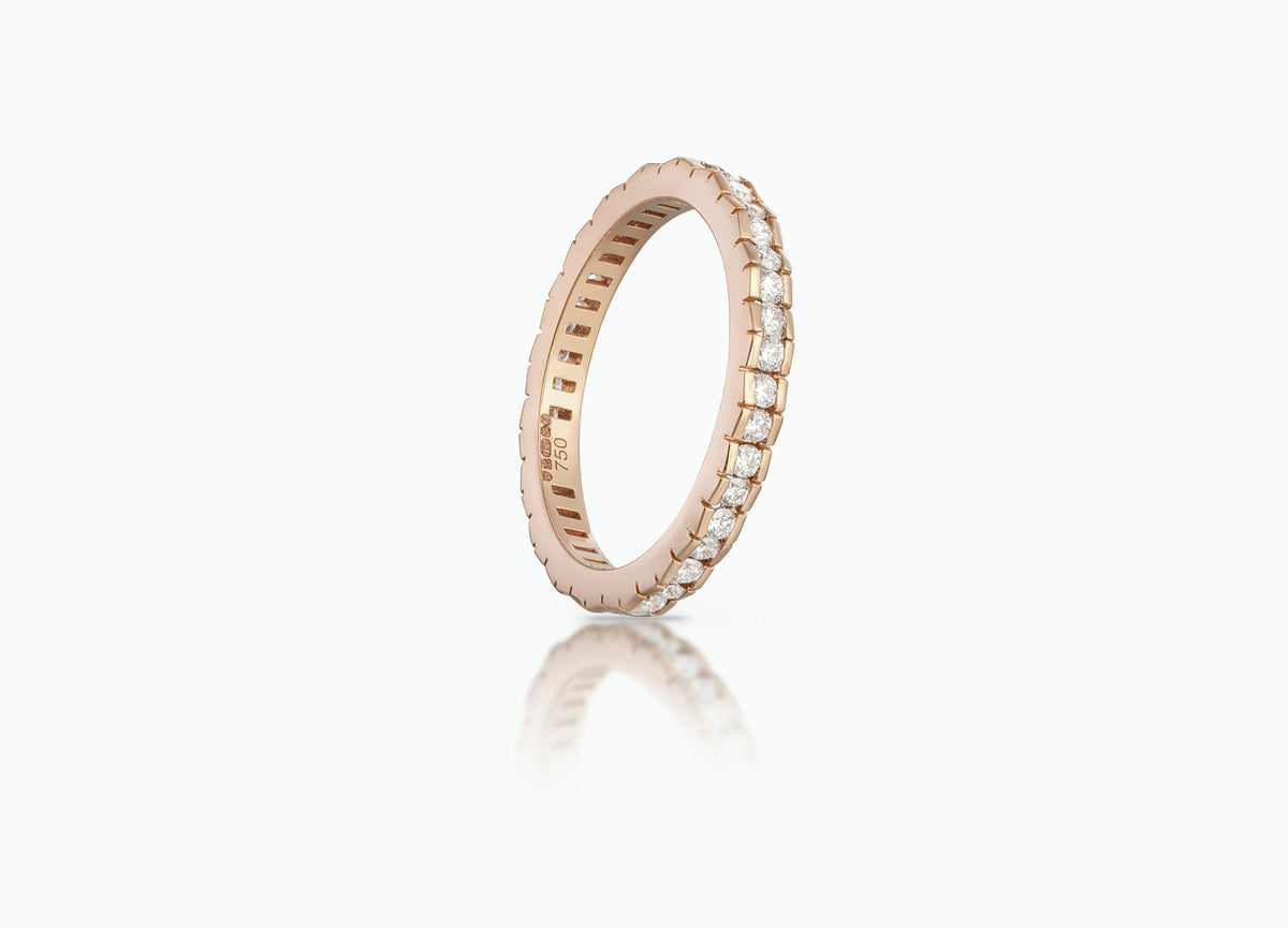 ETERNITY STACK RING WITH DIAMONDS