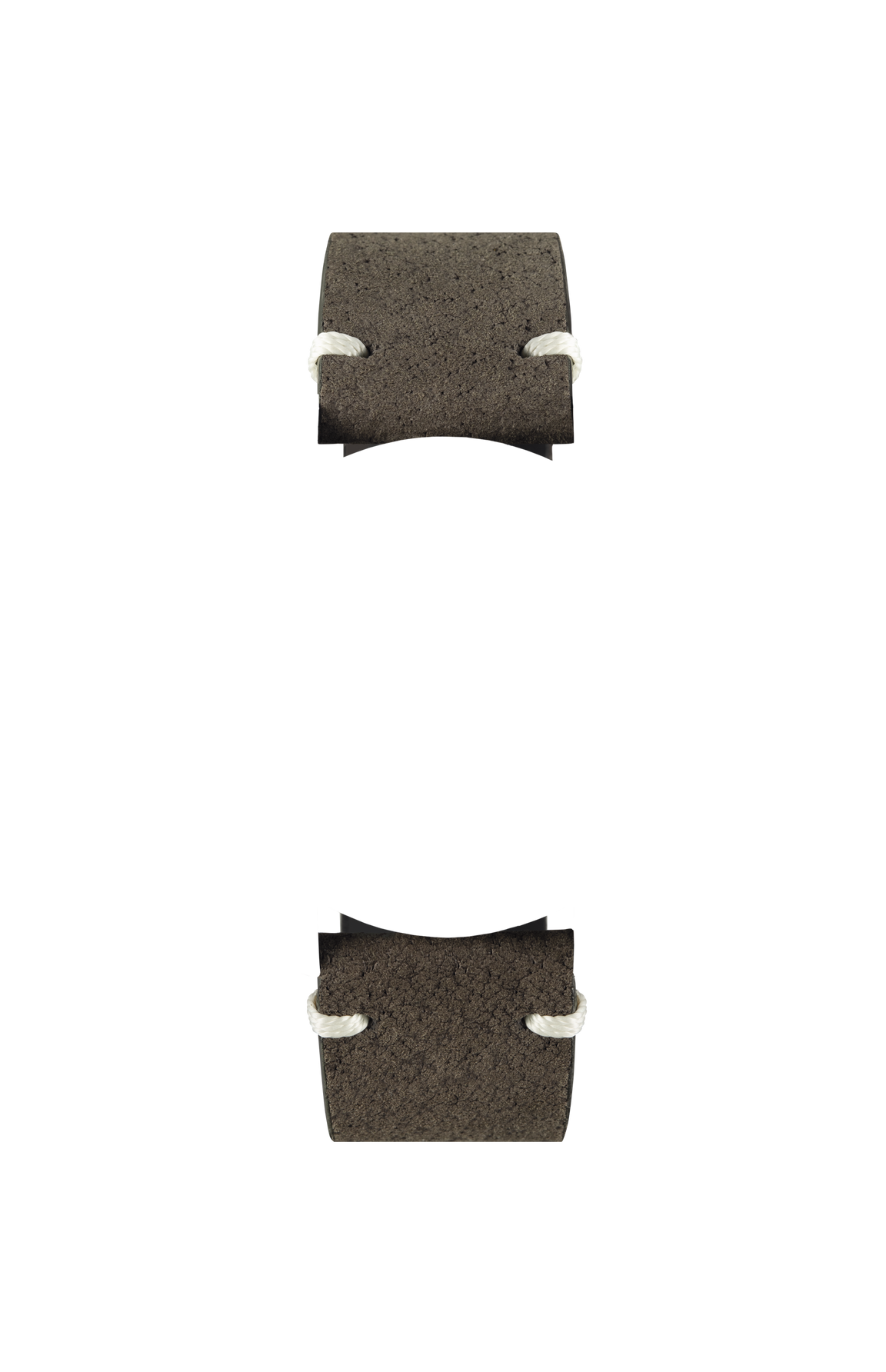 Grey Nubuck boar leather strap – Front view