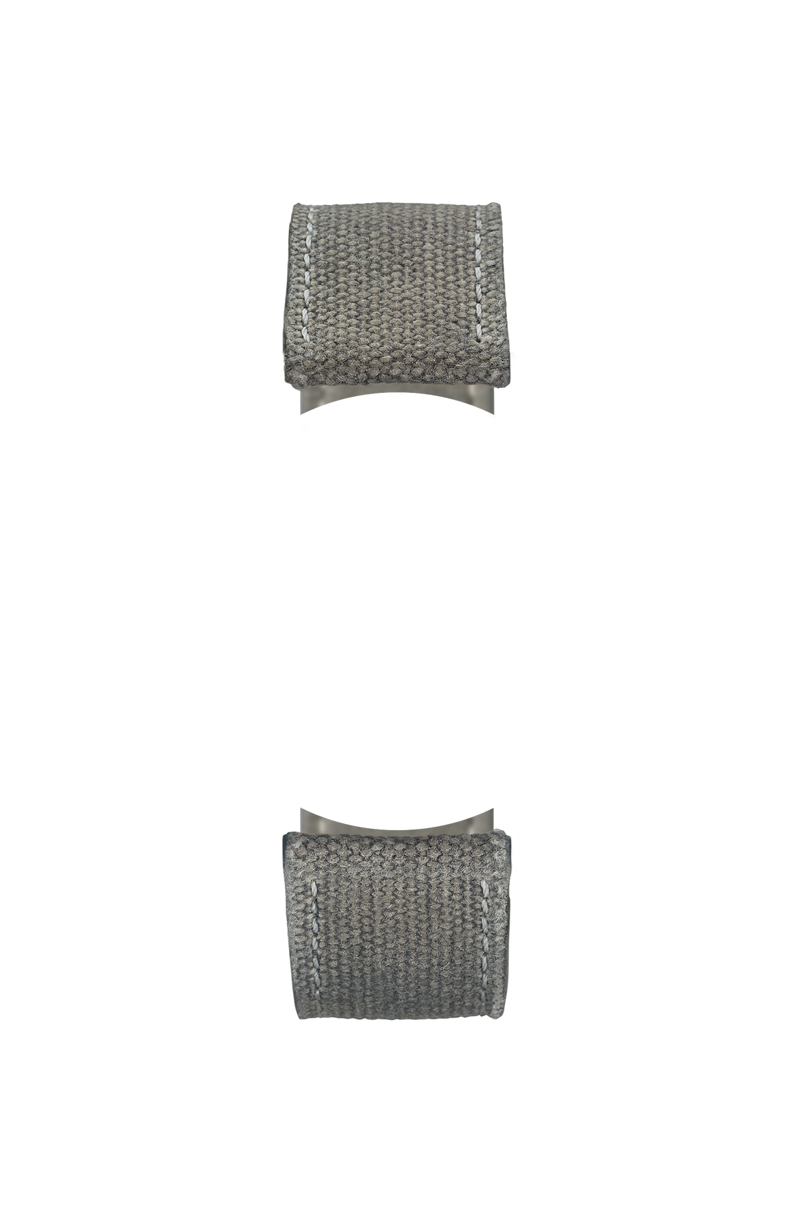 Grey canvas Alcantara strap – Front view