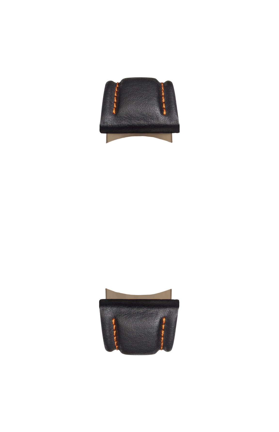 Black cowhide leather strap – Front view