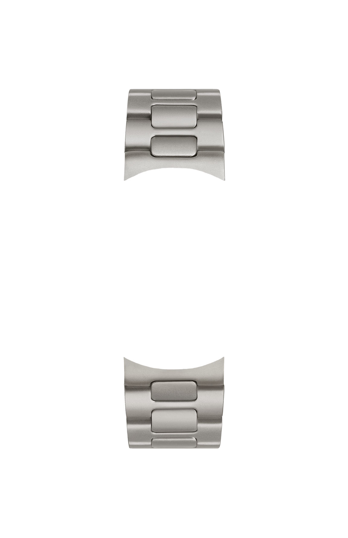 Bead-blasted solid stainless steel bracelet with a folding safety clasp – Front view