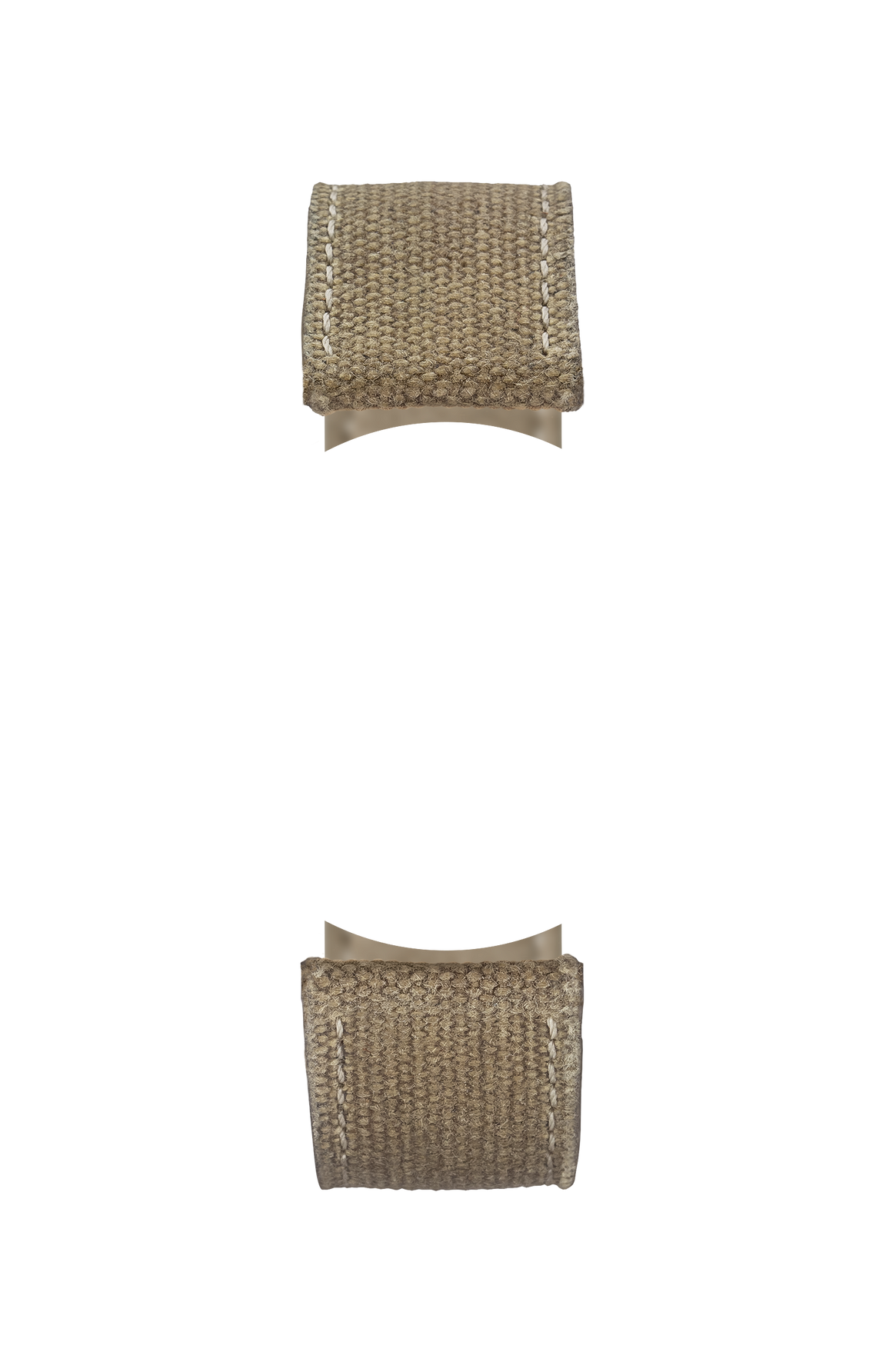 Sand-coloured canvas Alcantara strap – Front view