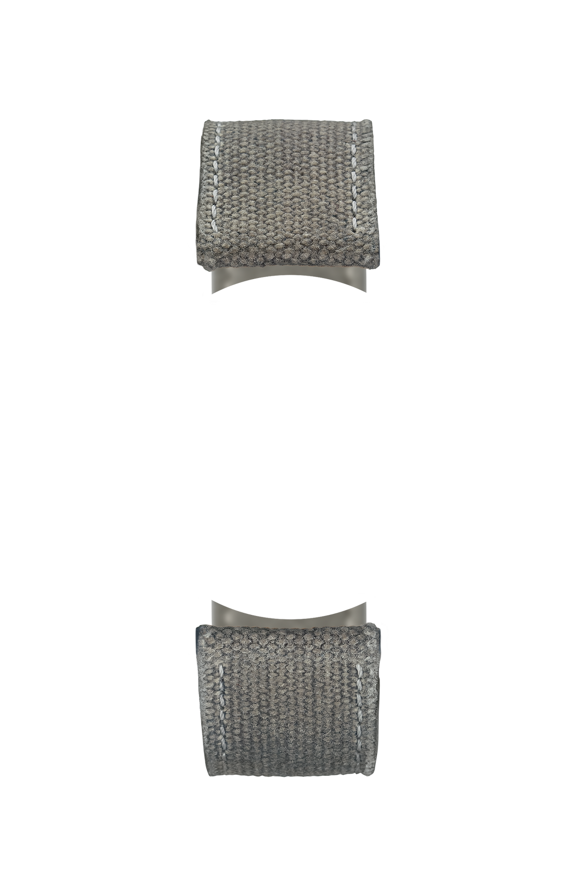 Grey canvas Alcantara strap – Front view