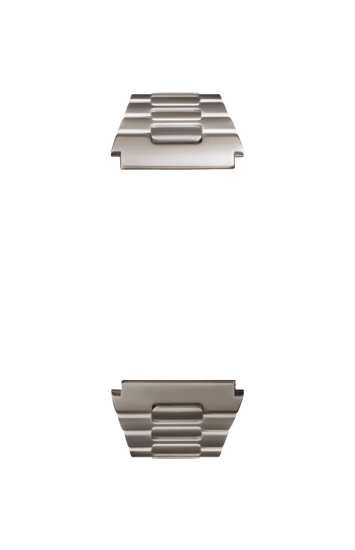 Bead-blasted solid stainless steel bracelet with TEGIMENT – Front view