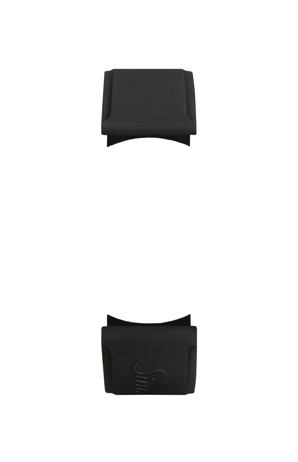 Black silicone strap with pin buckle – Front view
