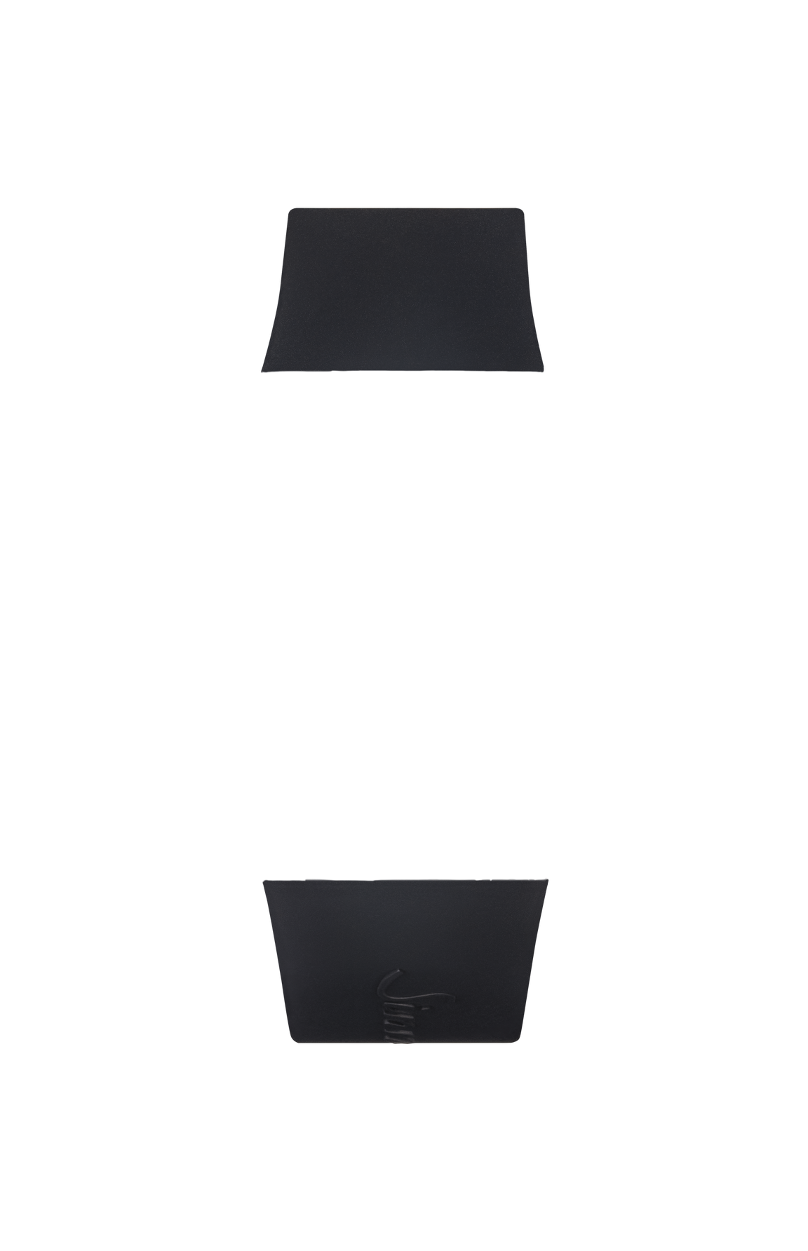 Black silicone strap integrated in the case – Front view