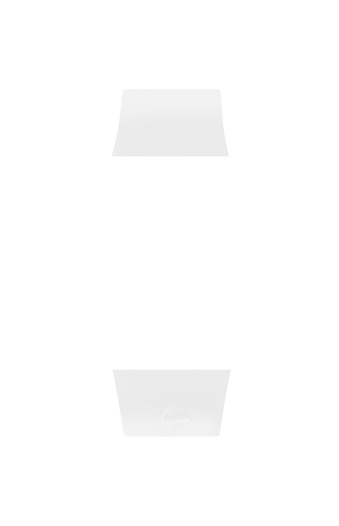 White silicone strap integrated in the case – Front view