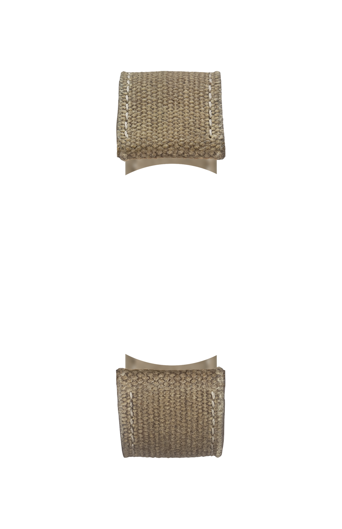 Sand-coloured canvas Alcantara strap – Front view