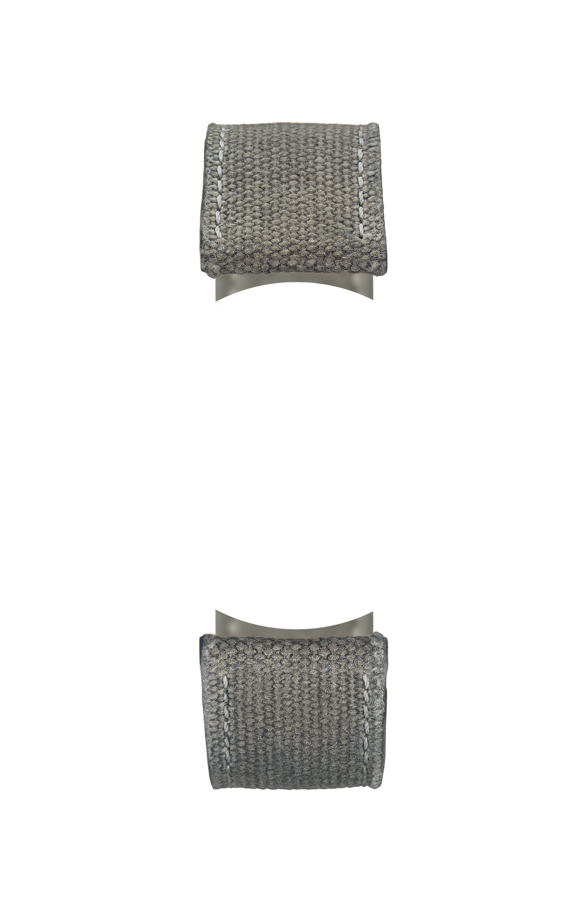 Grey canvas Alcantara strap – Front view