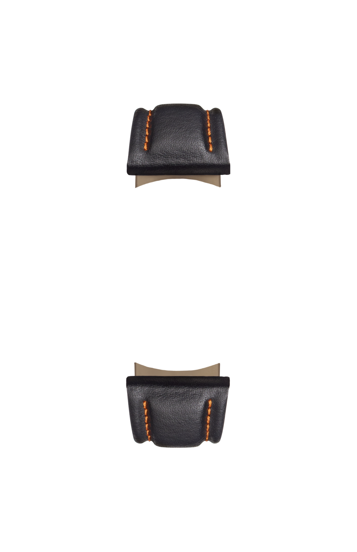 Black cowhide leather strap – Front view